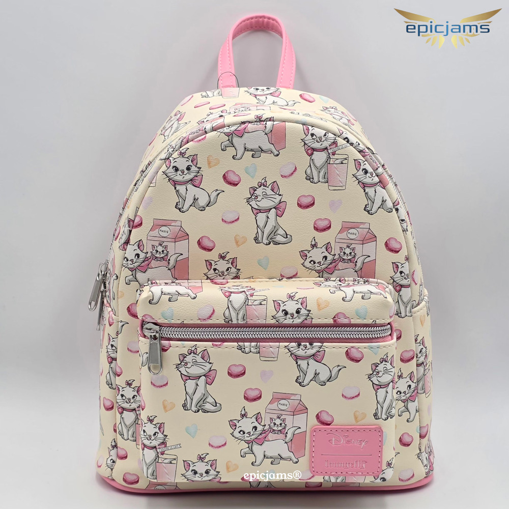 Loungefly Disney The Aristocats Marie Milk & Macarons Mini Backpack New